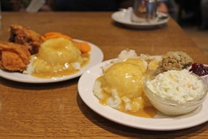 Some typical Mennonite style meals from Anna Mae's Restaurant
